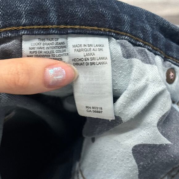 Lucky Brand 410 Dark Wash Blue Mens 34x30 Athletic Fit Straight Stretch‎ Jeans - Picture 5 of 13